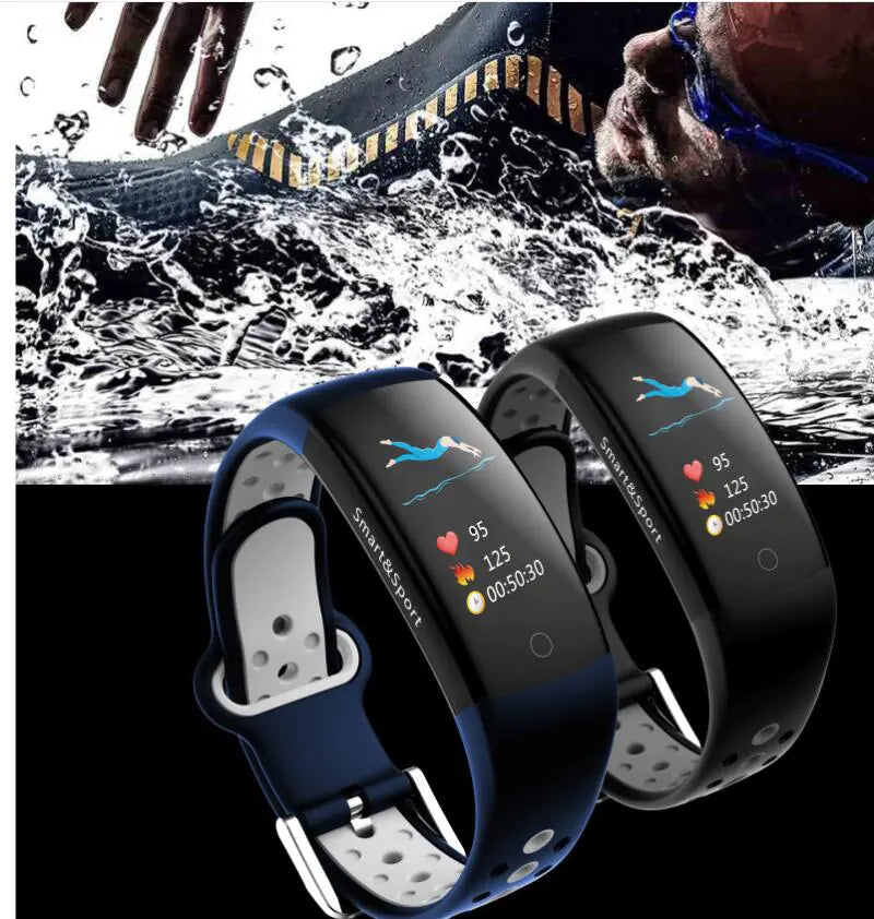 Q6S Smart Color Screen Fitness Tracker with Heart Rate Monitor