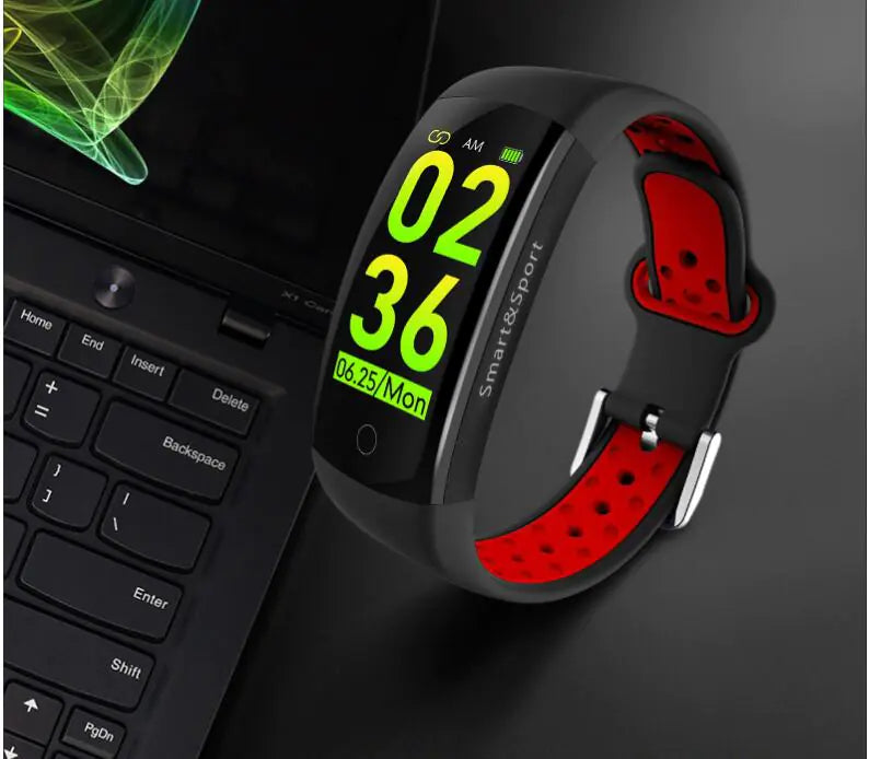 Q6S Smart Color Screen Fitness Tracker with Heart Rate Monitor