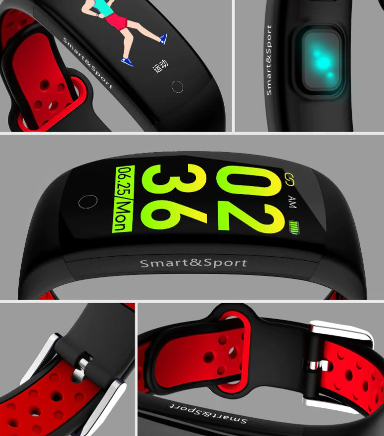 Q6S Smart Color Screen Fitness Tracker with Heart Rate Monitor